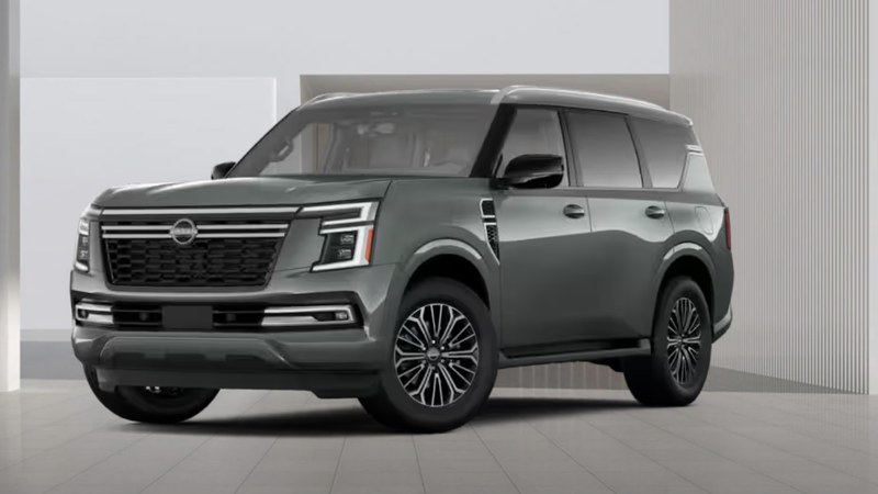 2026 Nissan Armada Platinum configurator photo, front three-quarter view