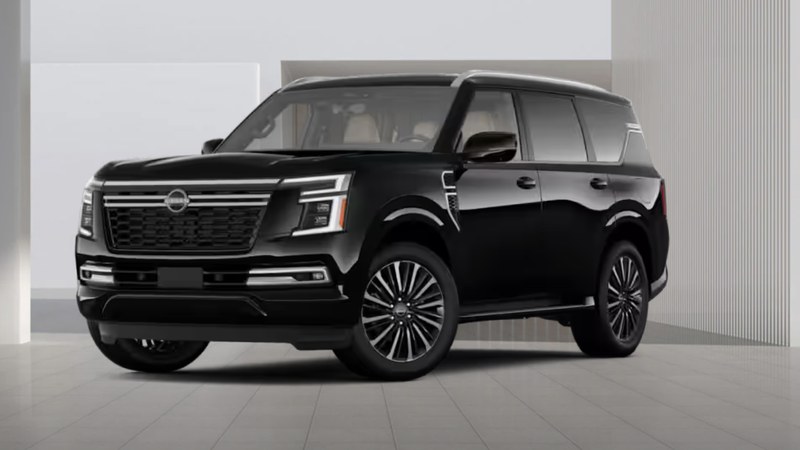 2026 Nissan Armada Platinum Reserve configurator photo, front three-quarter view