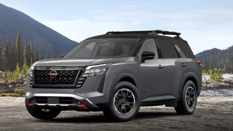 2026 Nissan Pathfinder Rock Creek configurator photo, front three-quarter view